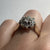 Diamond Cluster Thick Shoulder Daisy Flower Ring 9ct 9k Yellow Gold - Size L