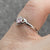 Pink CZ Heart Cut Out Ring 9ct 9k White Gold - Size H