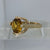 Retro Orange Zircon Chunky Statement Ring 9ct 9k Yellow Gold  - Size N