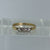 Antique Diamond Trilogy Platinum Set Ring 18ct 18k Yellow Gold  - Size L