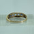 Tanzanite & Diamond Twist Channel Ring 9ct 9k Yellow Gold - Size S 1/2