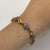 Iolite Daisy Flower Fancy Bracelet 9ct 9k Yellow Gold 7.5” Inches