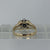 Sapphire & Diamond Daisy Open Shoulder Ring 9ct 9K Yellow Gold - Size M 1/2