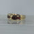 Garnet Channel Set Band Ring 9ct 9K Yellow Gold - Size M