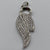 CZ Leaf Pendant 18ct 18k White Gold