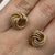 Textured Twirl Knot Stud Earrings 9ct 9k Yellow Gold