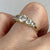 Five Stone Round Cut CZ Ring 9ct 9k Yellow Gold - Size K 1/2