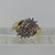 Diamond .25ct Cluster Croissant Shoulders Ring 9k 9ct Yellow Gold - Size L 1/2