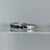 Sapphire Channel Set Half Eternity Ring 18ct 18k White Gold - Size M 1/2