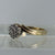 Diamond Cluster Crossover Bypass Ring 9ct 9k Yellow Gold  - Size K 1/2