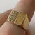 Signet Ring With CZ Cluster 18ct 18k Yellow Gold - Size Q