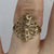 Ornate Filigree Floral Ring 9ct 9k Yellow Gold  - Size J