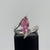 Marquise Pink Cubic Zirconia Twist Ring 9ct 9k White Gold - Size P 1/2