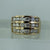 Diamond 1.35ct Three Row Channel Set Band Ring 14ct 14k Yellow Gold  - Size K