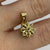 Green CZ Daisy Flower Pendant 18ct 18k Yellow Gold