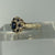 Sapphire & Diamond Cluster Ring 9ct 9k Yellow Gold - Size M