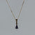 Sapphire & Diamond Teardrop Fine Curb Chain Necklace 9ct 9k Yellow Gold - 18"