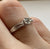 Diamond Solitaire Ring 9ct 9k White Gold  - Size J 1/2