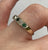 Emerald & Diamond Five Stone Pave Set Band Ring 9ct 9k Yellow Gold  - Size N