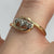 Diamond Heart Trilogy Platinum Set Bypass Ring 18ct 18k Yellow Gold  - Size M