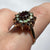 Garnet & Opal Ornate Cluster Ring 9ct 9k Yellow Gold  - Size S