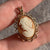 Vintage Scalloped Edge Cameo Pendant 9ct 9k Yellow Gold