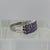 Tanzanite Cluster Ring 9ct 9K White Gold - Size Q