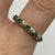 Emerald & Diamond Twist Band Ring 9ct 9k Yellow Gold - Size P