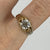 CZ Gypsy Solitaire Ring 9ct 9k Yellow Gold - Size P