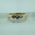 Cubic Zirconia Trilogy Bezel Set Ring 9ct 9k Yellow Gold - Size P 1/2