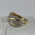 Diamond .20ct Twist Crossover Ring 9k 9ct Yellow Gold - Size N