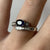 Sapphire & Baguette Diamond Twist Ring 18ct 18k White Gold - Size M