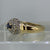 Sapphire & Diamond .50ct Cluster Ring 18ct 18k Yellow Gold - Size L