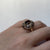 Garnet & White Topaz Ornate Cluster Flower Ring 9ct 9k Yellow Gold - Size L