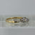 Diamond Bypass Platinum Set 1930s Trilogy Ring 18ct 18k Yellow Gold - Size J 1/2