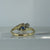 Sapphire & Diamond Trilogy Twist Bypass Ring 18ct 18k Yellow Gold - Size K 1/2