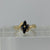 Marquise Cut Sapphire & Diamond Twist Dress Ring 9ct 9k Yellow Gold - Size L 1/2