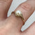 Pearl Bezel Set Solitaire Ring 9ct 9k Yellow Gold - Size O