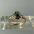 Sapphire & Diamond Cluster Ring 9ct 9k Yellow Gold - Size M