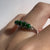 Jadeite Five Stone Ring 14ct 14k White Gold - Size K 1/2