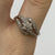 Diamond Ornate Daisy Flower Bypass Band Ring 9ct 9k White Gold - Size T 1/2