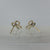 Bow Shaped Stud Earrings 9ct 9k Yellow Gold