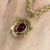 Pink Tourmaline Oval Cut Out Pendant  9ct 9k Yellow Gold