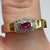 Ruby Diamond Accented Ring 9ct 9k Yellow Gold - Size N