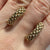 Textured Curved Hook Stud Earrings 9ct 9k Yellow Gold