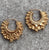 Large Textured Creole Hoop Earrings 9ct 9k Rose Gold