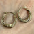 Twist Hatched Finish Small Hoop Earrings 9ct 9k Yellow Gold