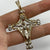 Crucifix Cross Decorative CZ Two Tone Pendant 14ct 14k Yellow White Gold