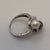 White & Grey Pearl Toi Et Moi Twist Ring 9ct 9k White Gold - Size L