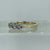 Three Stone Trilogy CZ Ring 9ct 9k Yellow Gold  - Size J